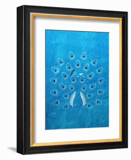 Peacock - Jethro Wilson Contemporary Wildlife Print-Jethro Wilson-Framed Art Print