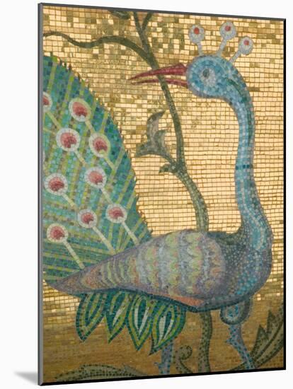 Peacock Mosaic, Eleftherotria Monastery, Macherado, Zakynthos, Ionian Islands, Greece-Walter Bibikow-Mounted Photographic Print