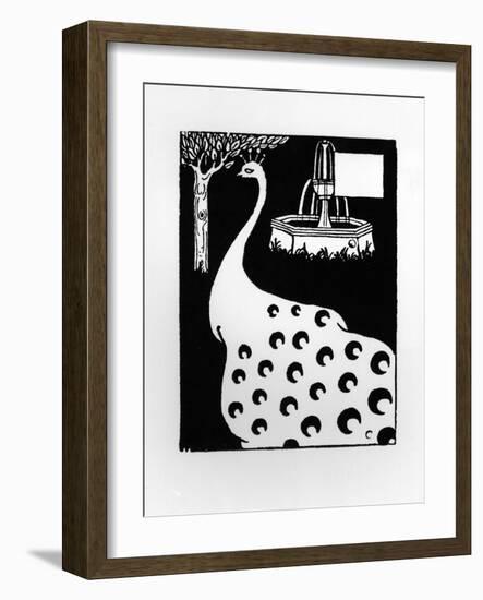 Peacock Motif, from Le Morte D'Arthur-Aubrey Beardsley-Framed Giclee Print