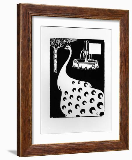 Peacock Motif, from Le Morte D'Arthur-Aubrey Beardsley-Framed Giclee Print