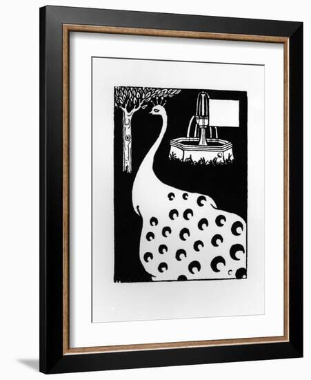 Peacock Motif, from Le Morte D'Arthur-Aubrey Beardsley-Framed Giclee Print