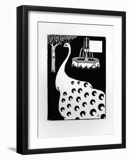 Peacock Motif, from Le Morte D'Arthur-Aubrey Beardsley-Framed Giclee Print