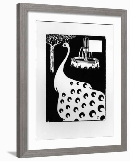 Peacock Motif, from Le Morte D'Arthur-Aubrey Beardsley-Framed Giclee Print