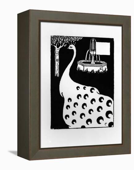 Peacock Motif, from Le Morte D'Arthur-Aubrey Beardsley-Framed Premier Image Canvas