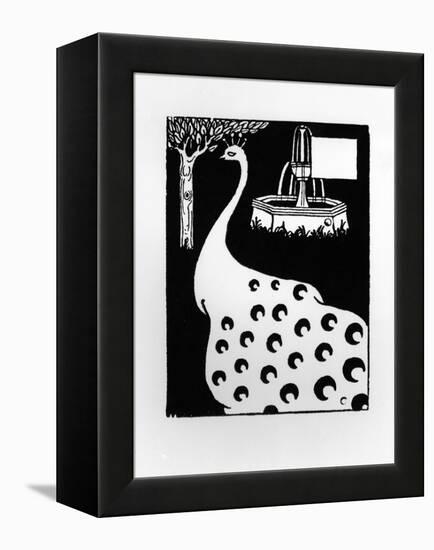 Peacock Motif, from Le Morte D'Arthur-Aubrey Beardsley-Framed Premier Image Canvas