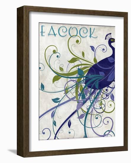Peacock Nouveau I-null-Framed Giclee Print