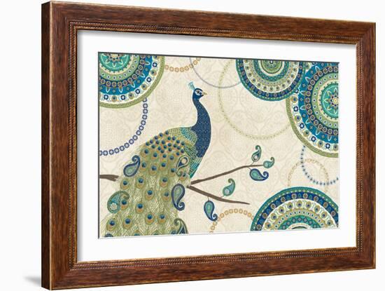 Peacock Paradise I-Veronique Charron-Framed Premium Giclee Print