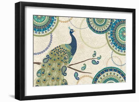 Peacock Paradise I-Veronique Charron-Framed Premium Giclee Print