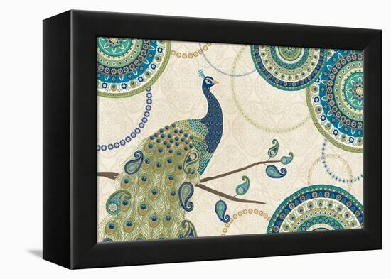 Peacock Paradise I-Veronique Charron-Framed Stretched Canvas