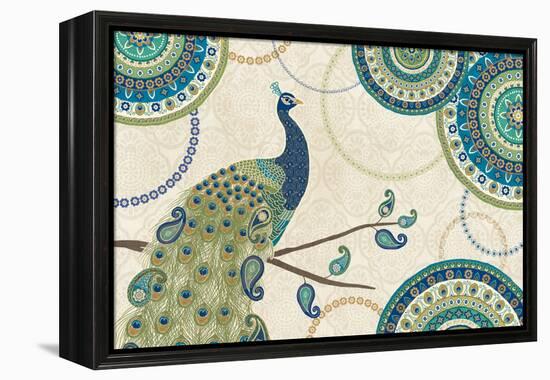 Peacock Paradise I-Veronique Charron-Framed Stretched Canvas