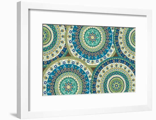 Peacock Paradise IV-Veronique Charron-Framed Art Print