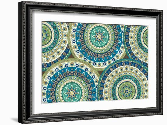 Peacock Paradise IV-Veronique Charron-Framed Art Print