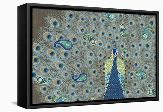 Peacock Paradise V-Veronique Charron-Framed Stretched Canvas