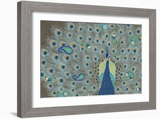 Peacock Paradise V-Veronique Charron-Framed Art Print