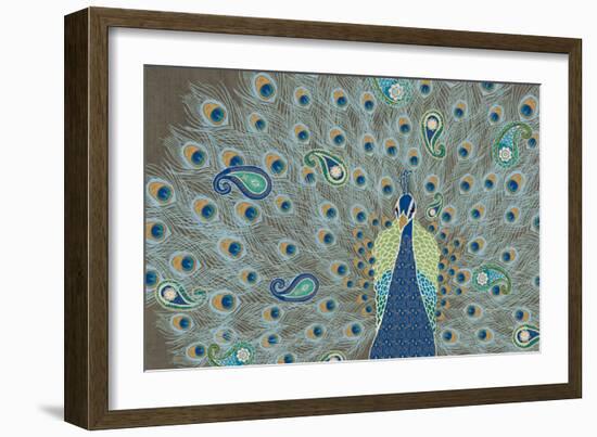 Peacock Paradise V-Veronique Charron-Framed Art Print