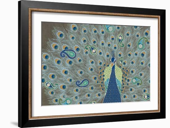 Peacock Paradise V-Veronique Charron-Framed Art Print