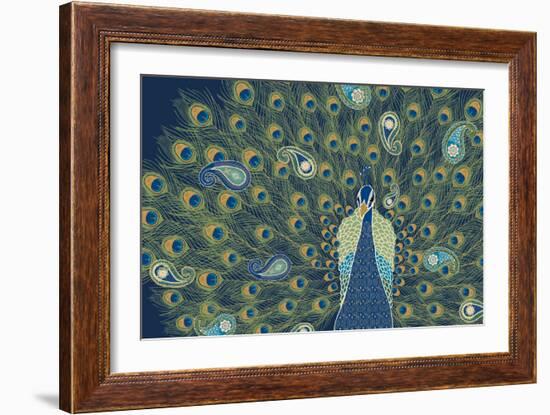 Peacock Paradise VI-Veronique Charron-Framed Art Print