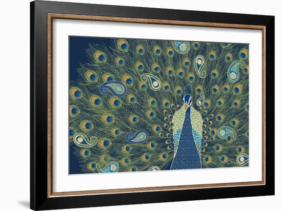 Peacock Paradise VI-Veronique Charron-Framed Art Print