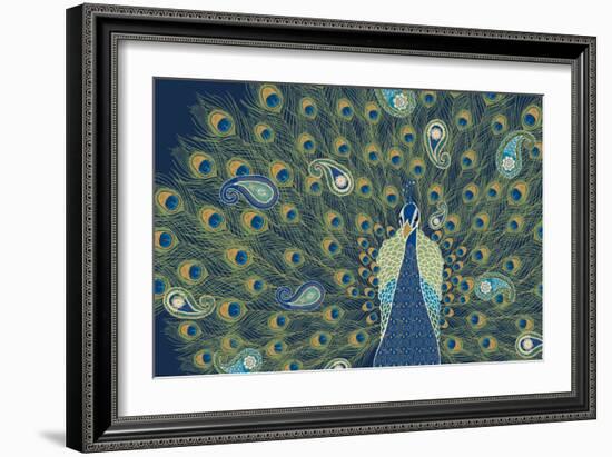 Peacock Paradise VI-Veronique Charron-Framed Art Print