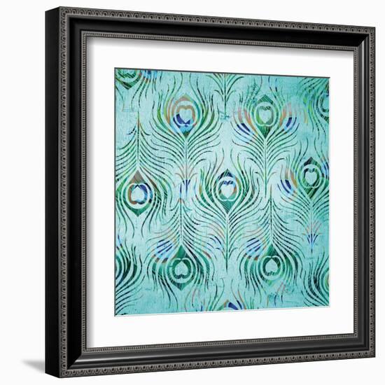 Peacock Pattern 2-Diane Stimson-Framed Art Print