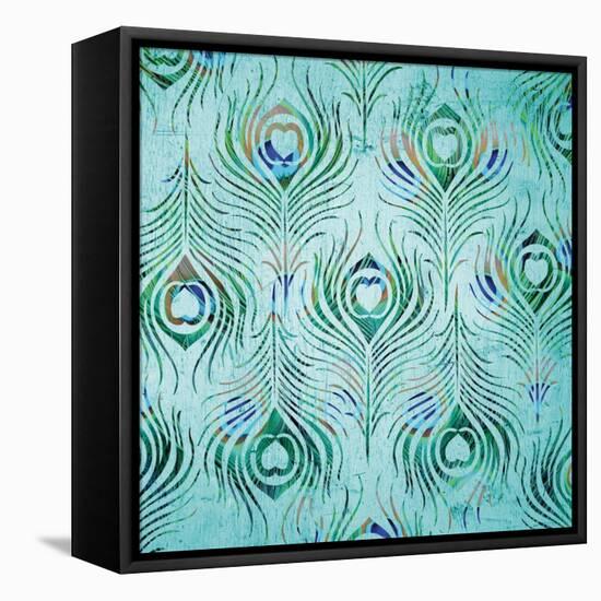 Peacock Pattern 2-Diane Stimson-Framed Stretched Canvas