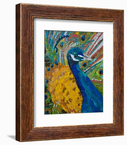 Peacock Plumage-null-Framed Art Print