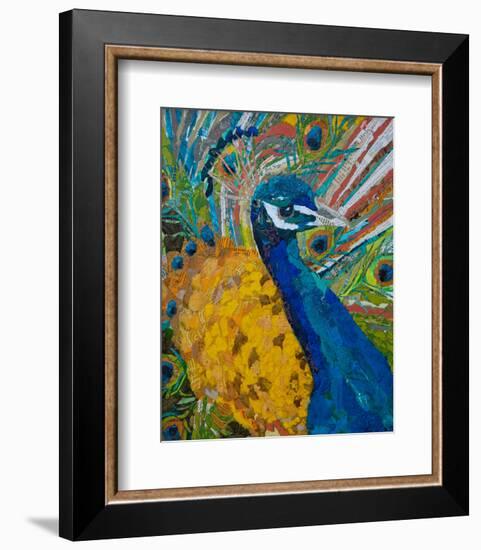 Peacock Plumage-null-Framed Art Print