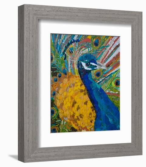 Peacock Plumage-null-Framed Art Print