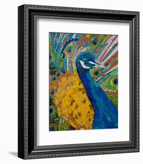 Peacock Plumage-null-Framed Art Print