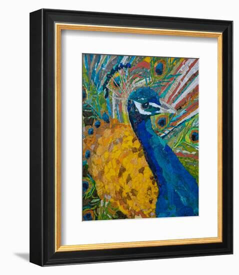 Peacock Plumage-null-Framed Art Print