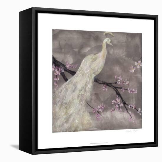 Peacock Serenity I-Jennifer Goldberger-Framed Stretched Canvas