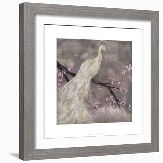 Peacock Serenity I-Jennifer Goldberger-Framed Art Print