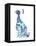Peacock Splash II-Jennifer Goldberger-Framed Stretched Canvas