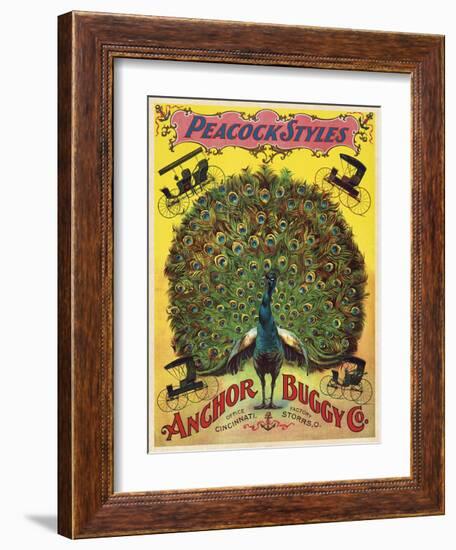 Peacock Styles Anchor Buggy Co. ca. 1897-null-Framed Giclee Print