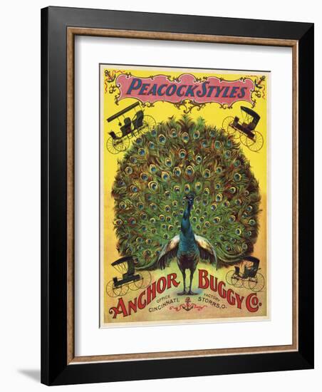 Peacock Styles Anchor Buggy Co. ca. 1897-null-Framed Giclee Print