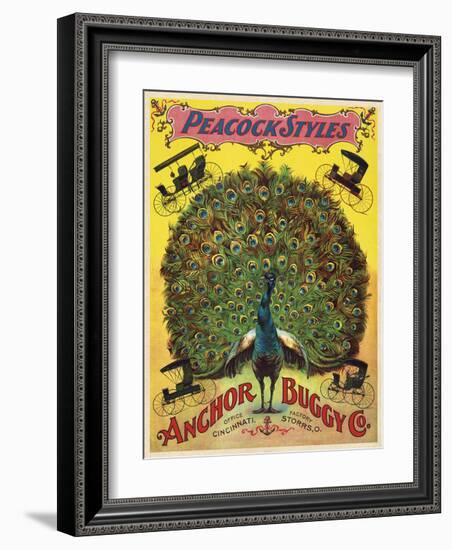 Peacock Styles Anchor Buggy Co. ca. 1897-null-Framed Giclee Print