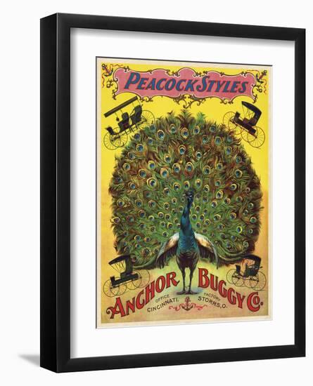 Peacock Styles Anchor Buggy Co. ca. 1897-null-Framed Giclee Print