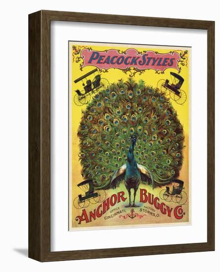 Peacock Styles Anchor Buggy Co. ca. 1897-null-Framed Giclee Print