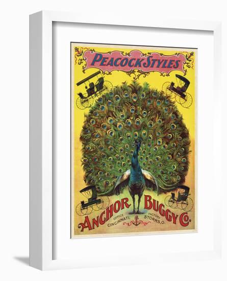 Peacock Styles Anchor Buggy Co. ca. 1897-null-Framed Giclee Print