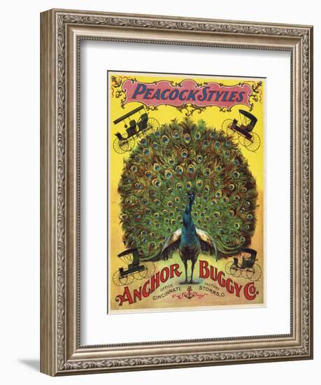 Peacock Styles Anchor Buggy Co. ca. 1897-Vintage Reproduction-Framed Art Print