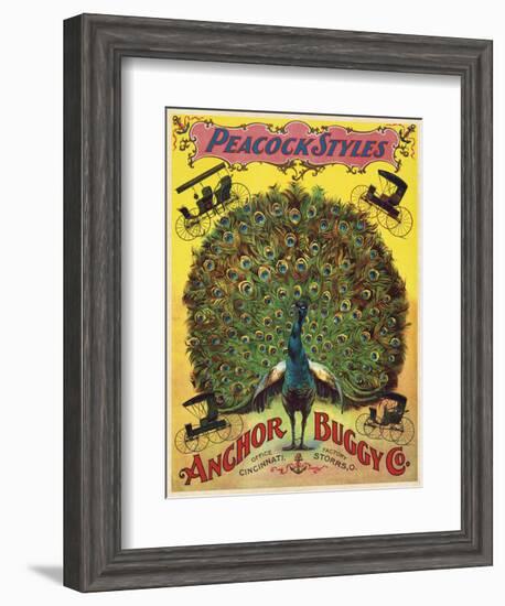 Peacock Styles Anchor Buggy Co. ca. 1897-Vintage Reproduction-Framed Art Print