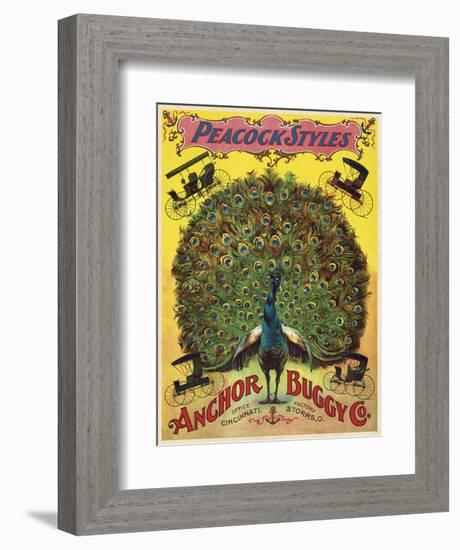 Peacock Styles Anchor Buggy Co. ca. 1897-Vintage Reproduction-Framed Art Print