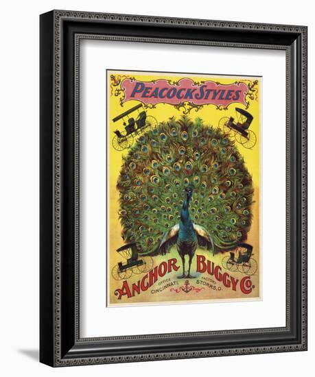 Peacock Styles Anchor Buggy Co. ca. 1897-Vintage Reproduction-Framed Art Print