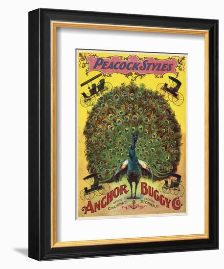 Peacock Styles Anchor Buggy Co. ca. 1897-Vintage Reproduction-Framed Art Print