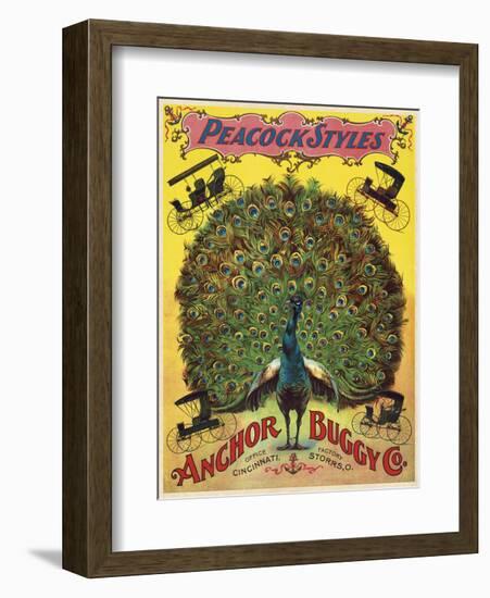 Peacock Styles Anchor Buggy Co. ca. 1897-Vintage Reproduction-Framed Art Print