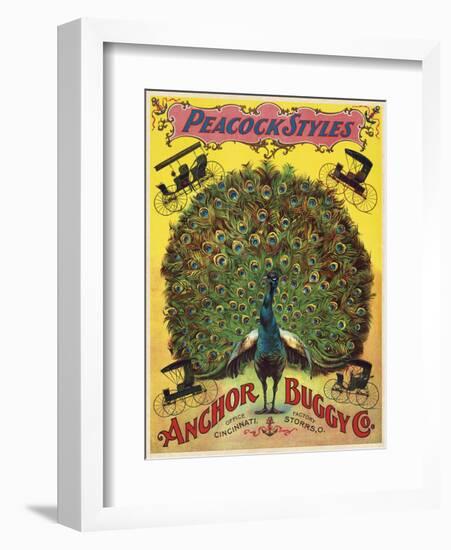 Peacock Styles Anchor Buggy Co. ca. 1897-Vintage Reproduction-Framed Art Print