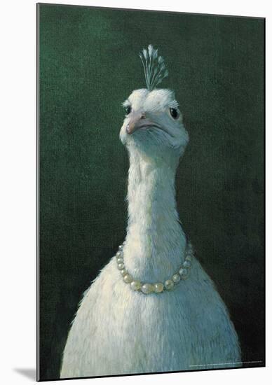 Peacock with Pearls-Michael Sowa-Mounted Art Print