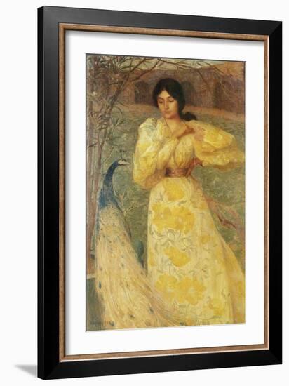 Peacock Woman-null-Framed Giclee Print