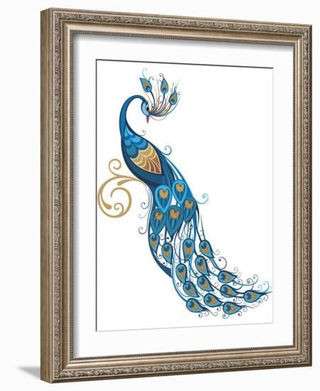 Peacock-worksart-Framed Art Print