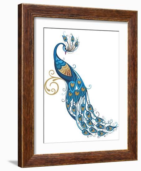 Peacock-worksart-Framed Art Print